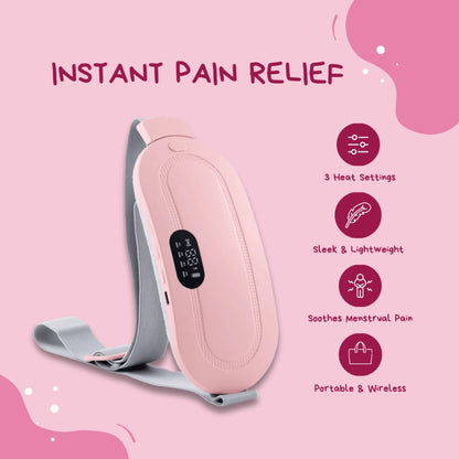 menstrual pain relief heating pad|heateasebelt.com/